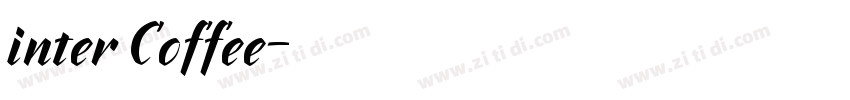 inter Coffee字体转换